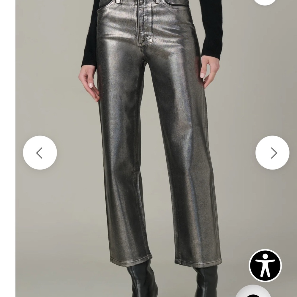Joe's Jeans ‘Blake’ Metallic Straight Leg Women Jeans